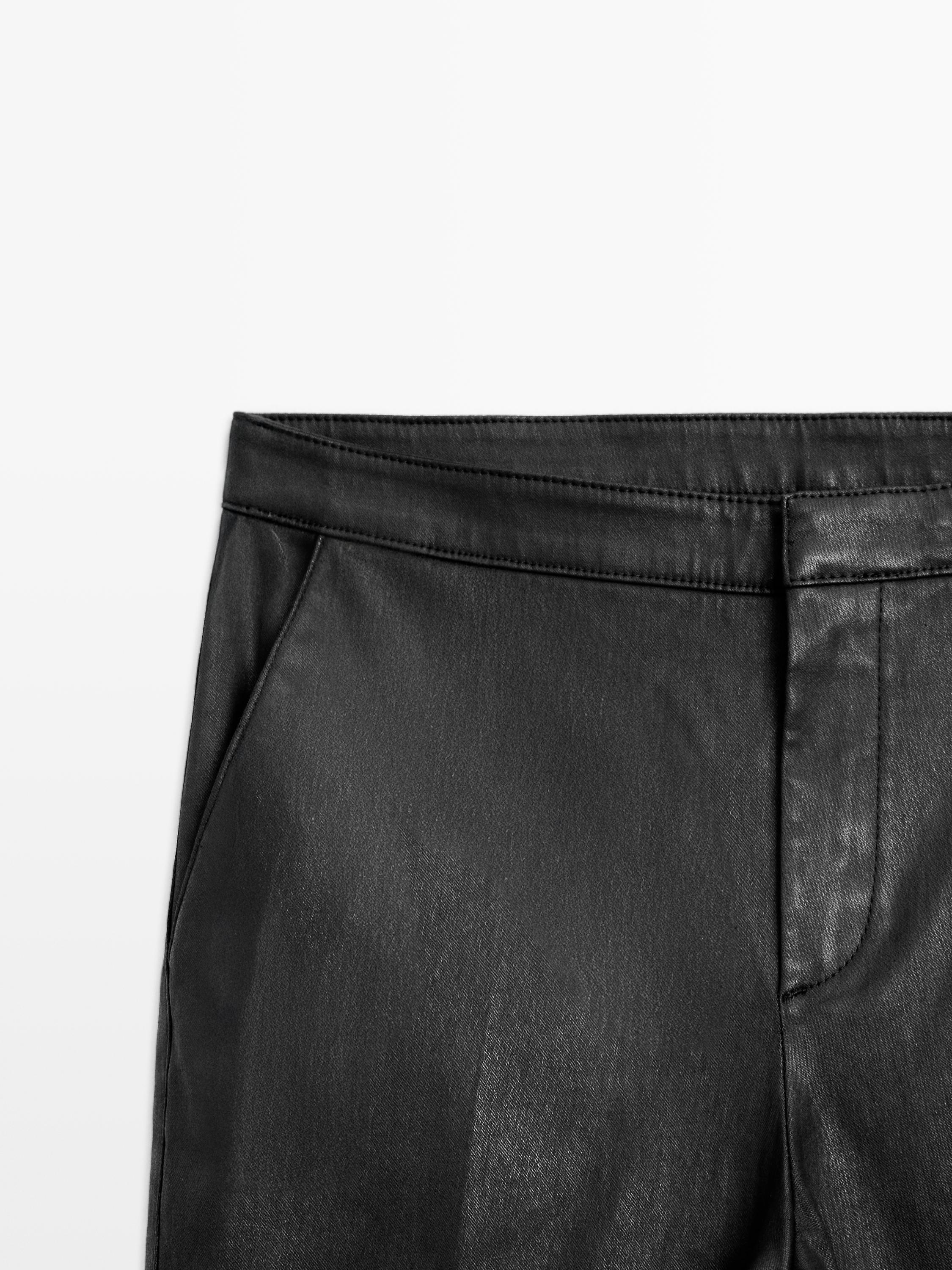 Flared cropped trousers